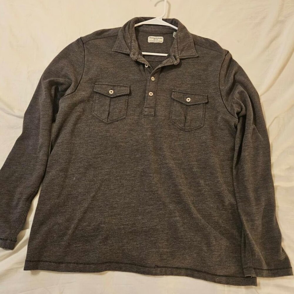 Large Tommy Bahama Gray Long Sleeve Shirt